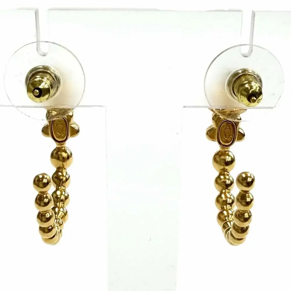 Chanel Cc Logo Hoop Star Earrings Metal #261341C11B